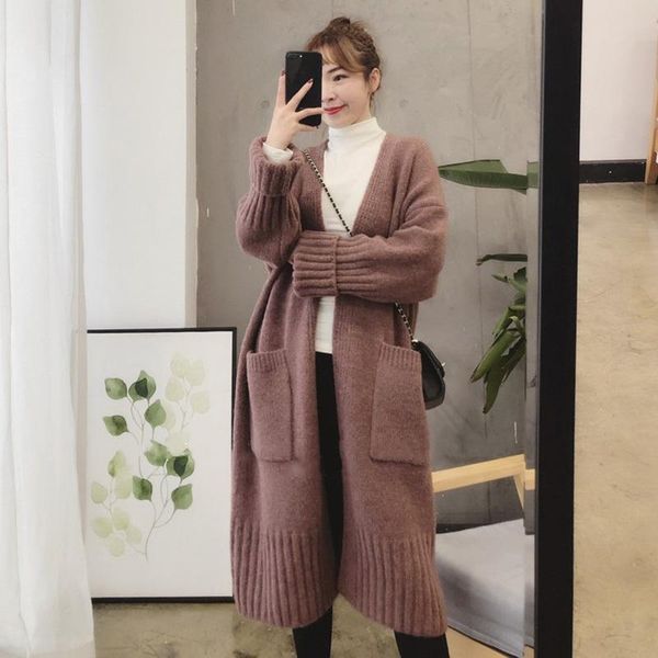 women's knits & tees autumn winter korean thicken knitted long cardigans sweaters coat women sleeve pockets loose fashion casual, White
women's knits & tees autumn winter korean thicken knitted long cardigans sweaters coat women sleeve pockets loose fashion casual, White