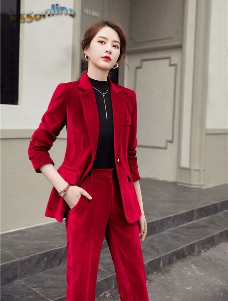 elegant red long sleeve formal women business suits with pants and jackets coat professional career work wear pantsuits blazers women's, White;black
elegant red long sleeve formal women business suits with pants and jackets coat professional career work wear pantsuits blazers women's, White;black