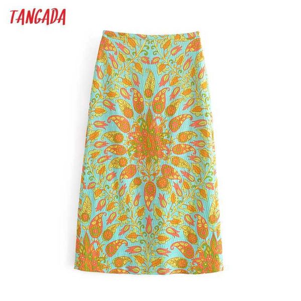tangada women vintage print beach midi skirt faldas mujer casual ladies elegant chic mid calf skirts qn112 210609, Black
tangada women vintage print beach midi skirt faldas mujer casual ladies elegant chic mid calf skirts qn112 210609, Black