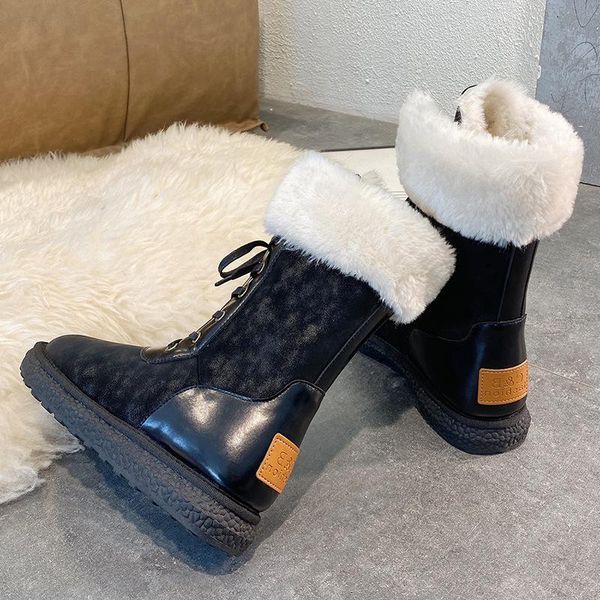 boots 2021 winter fashion all-match korean version plus velvet warm waterproof long flat snow women's, Black
boots 2021 winter fashion all-match korean version plus velvet warm waterproof long flat snow women's, Black
