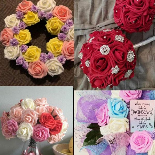 decorative flowers & wreaths 25pcs artificial flower pe rose stick wedding bouquet wreath diy party decor
decorative flowers & wreaths 25pcs artificial flower pe rose stick wedding bouquet wreath diy party decor