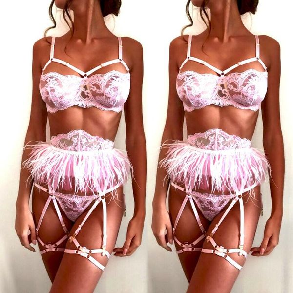 bras sets 3pcs women lace lingerie straps bra and g-string garter set underwear babydoll, Red;black
bras sets 3pcs women lace lingerie straps bra and g-string garter set underwear babydoll, Red;black