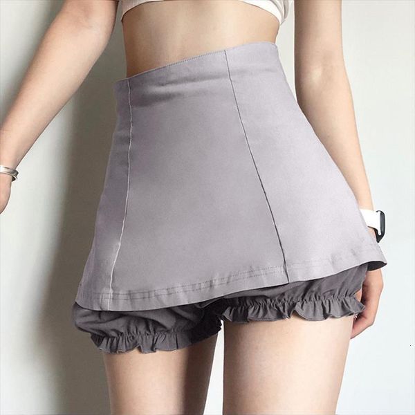 a line mini preppy style womens skirt fashion high waist zip up short with bloomer shorts slim bud, Black
a line mini preppy style womens skirt fashion high waist zip up short with bloomer shorts slim bud, Black
