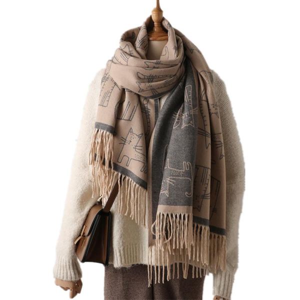 winter scarf for women tippet cashmere bandana scarfs ladies poncho red scarves, Blue;gray
winter scarf for women tippet cashmere bandana scarfs ladies poncho red scarves, Blue;gray