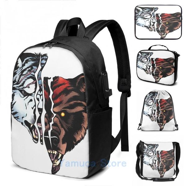 backpack funny graphic print split face usb charge men school bags women bag travel laptop
backpack funny graphic print split face usb charge men school bags women bag travel laptop