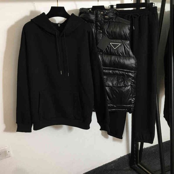 women's two piece pants tracksuit three-piece suit pants rubber triangle standard sleeveless hooded cotton vest long-sleeved jacket + e, White
women's two piece pants tracksuit three-piece suit pants rubber triangle standard sleeveless hooded cotton vest long-sleeved jacket + e, White
