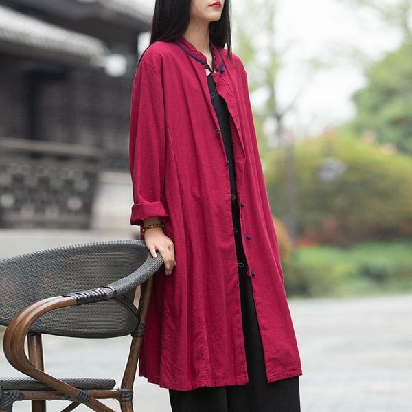 women's blouses & shirts fairynatural ladies chinese style and long sleeve vintage button women cotton linen 2021 autumn, White
women's blouses & shirts fairynatural ladies chinese style and long sleeve vintage button women cotton linen 2021 autumn, White