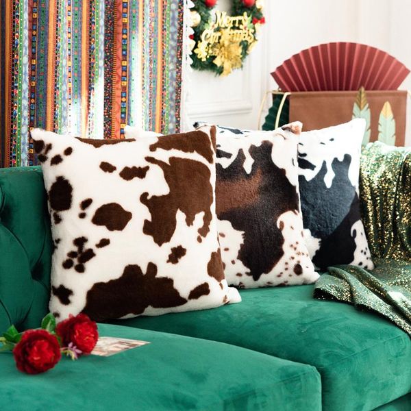 coffee black white cow pattern cushion covers plush comfortable soft pillow case 45x45cm car sofa home decoration cushion/decorative
coffee black white cow pattern cushion covers plush comfortable soft pillow case 45x45cm car sofa home decoration cushion/decorative