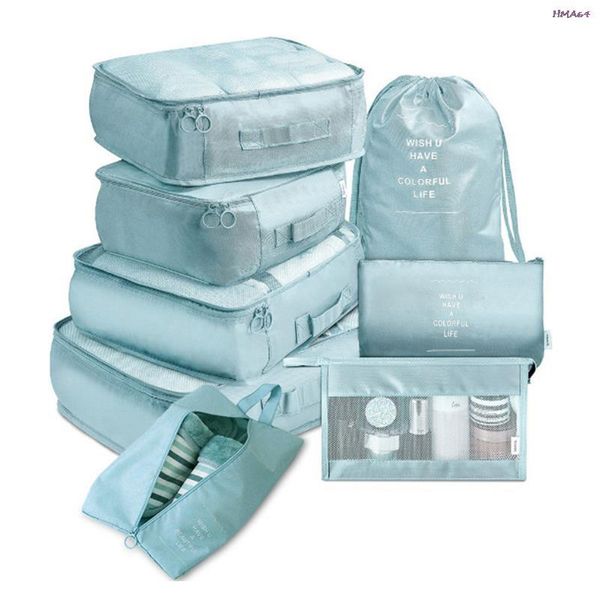 storage bags 8pcs/set travel luggage organizer suitcase packing set case