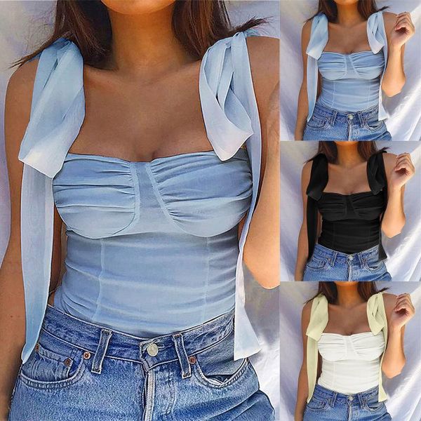 summer sweet crop women's bowknot sling folds lace vest gilet chaleco blouse slim skinny cozy short vintage 4 tanks & camis, White
summer sweet crop women's bowknot sling folds lace vest gilet chaleco blouse slim skinny cozy short vintage 4 tanks & camis, White