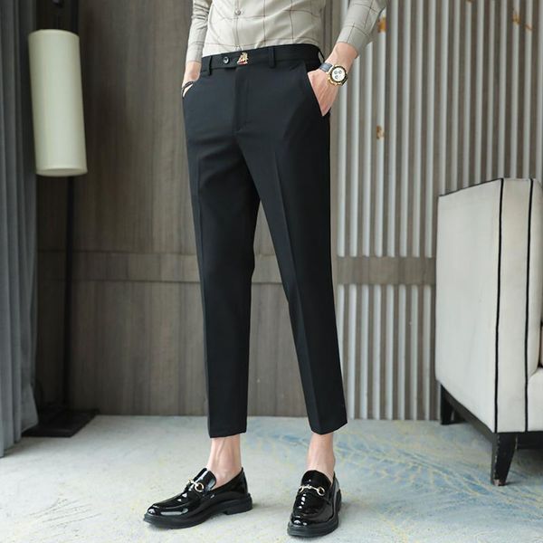 men's pants 2021 embroidered nine-point suit korean fashion business slim casual trendy large size 29-36, Black
men's pants 2021 embroidered nine-point suit korean fashion business slim casual trendy large size 29-36, Black