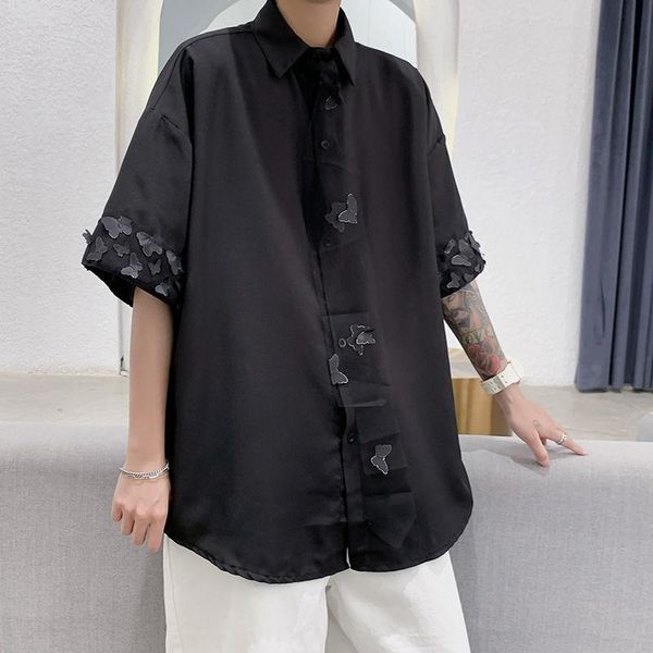 men's casual shirts printed men korean fashion loose butterfly social all-match short-sleeved, White;black
men's casual shirts printed men korean fashion loose butterfly social all-match short-sleeved, White;black