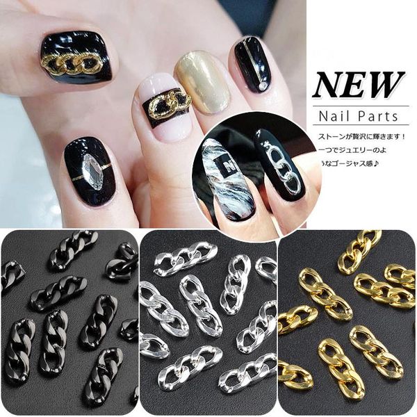 nail art decorations metal chains 3-knot 4*14mm silver/gold/black color alloy rivets jewelry diy
nail art decorations metal chains 3-knot 4*14mm silver/gold/black color alloy rivets jewelry diy