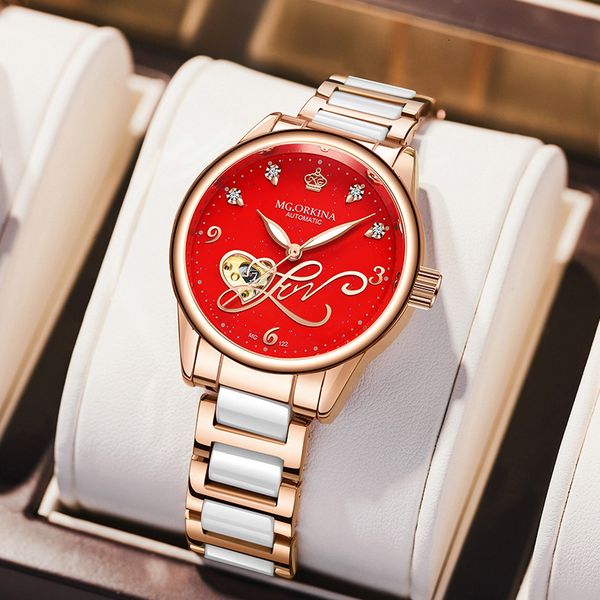watch oujina 2.5d curved surface mechanical women's full automatic ceramic belt net red same fashion, Slivery;brown
watch oujina 2.5d curved surface mechanical women's full automatic ceramic belt net red same fashion, Slivery;brown