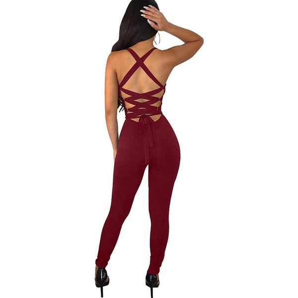 women's jumpsuits & rompers women 2021 strappy backless bodysuit solid colors sleeveless bandage slim skinny cami, Black;white
women's jumpsuits & rompers women 2021 strappy backless bodysuit solid colors sleeveless bandage slim skinny cami, Black;white
