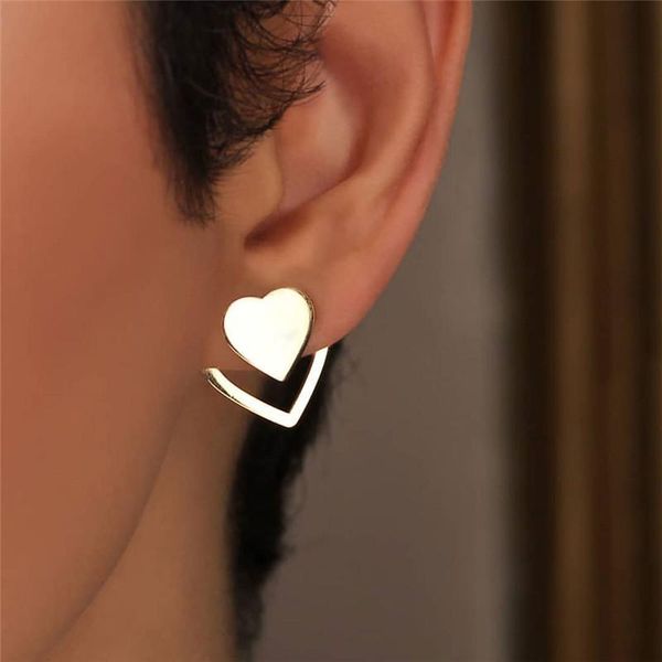 Stud Modyle Gold Silver Color Heart Earrings For Women Punk Vintage Hollow Fashion Jewelry Gift, Golden;silver
Stud Modyle Gold Silver Color Heart Earrings For Women Punk Vintage Hollow Fashion Jewelry Gift, Golden;silver