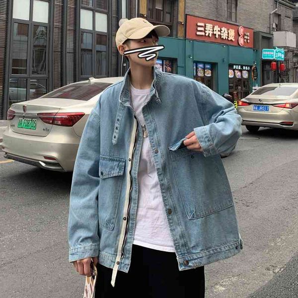 men's jackets denim men spring solid stand collar long sleeve big pockets casual jean jacket korean fashion jeans coat outerwear p, Black;brown
men's jackets denim men spring solid stand collar long sleeve big pockets casual jean jacket korean fashion jeans coat outerwear p, Black;brown