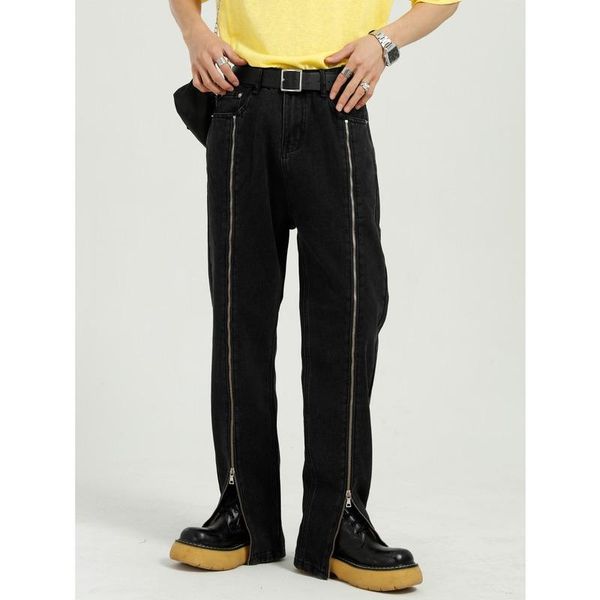 men's jeans straight leg mens zipper designer pants trendy unique handsome men clothing 2021 four seasons korean black, Blue
men's jeans straight leg mens zipper designer pants trendy unique handsome men clothing 2021 four seasons korean black, Blue
