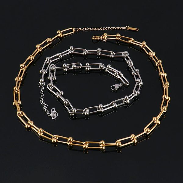 chains fashion stainless steel necklace for women chunky u chain necklaces clavicle choker jewelry, Silver
chains fashion stainless steel necklace for women chunky u chain necklaces clavicle choker jewelry, Silver