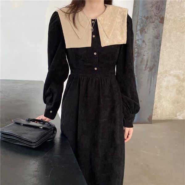 party dresses vintage turn down collar waist slim full pullover a-line mid-calf casual for women u459, White;black
party dresses vintage turn down collar waist slim full pullover a-line mid-calf casual for women u459, White;black