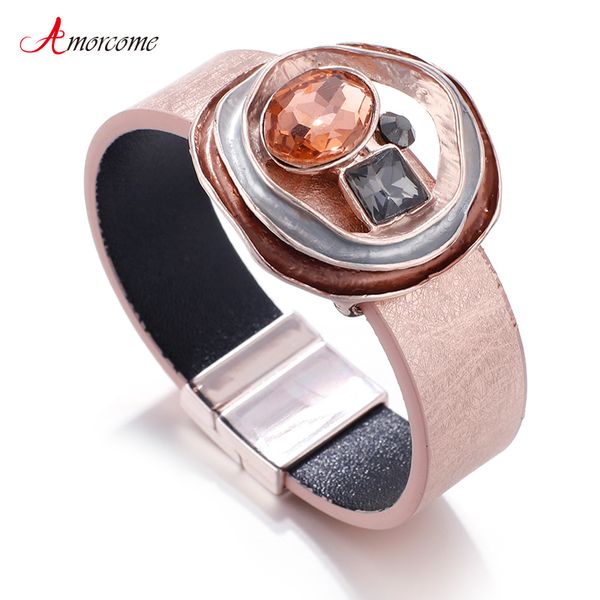 amorcome elegant leather bracelets for women 2020 fashion metal charm ladies bohemian wide wrap bracelet party jewelry, Golden;silver
amorcome elegant leather bracelets for women 2020 fashion metal charm ladies bohemian wide wrap bracelet party jewelry, Golden;silver