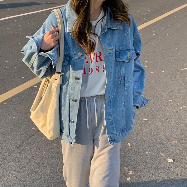 womens casual jean coats 2021 autumn women loose denim jacket loose female girls outwear denim coats (f8067), Black;brown
womens casual jean coats 2021 autumn women loose denim jacket loose female girls outwear denim coats (f8067), Black;brown