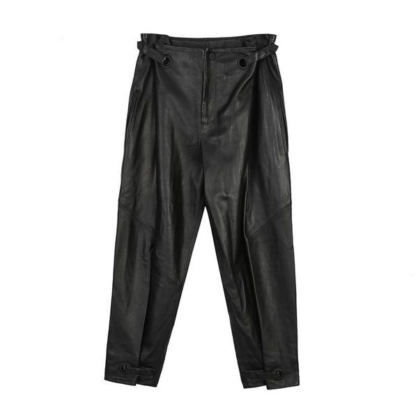 women's pants & capris leather haren women 2021 spring autumn real sheepskin ankle length black high waist casual loose, Black;white
women's pants & capris leather haren women 2021 spring autumn real sheepskin ankle length black high waist casual loose, Black;white