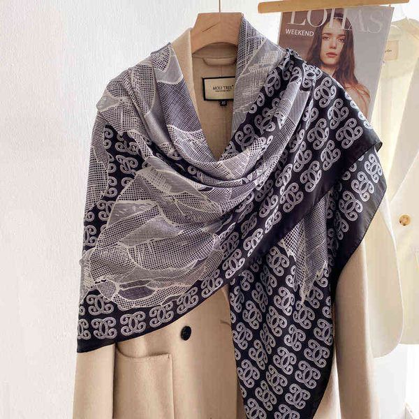 scarves gift giving female 140 large square small fragrant gray twill cotton shawl scarf spring and autumn warm tourism sunscreen silk scarf, Blue;gray
scarves gift giving female 140 large square small fragrant gray twill cotton shawl scarf spring and autumn warm tourism sunscreen silk scarf, Blue;gray