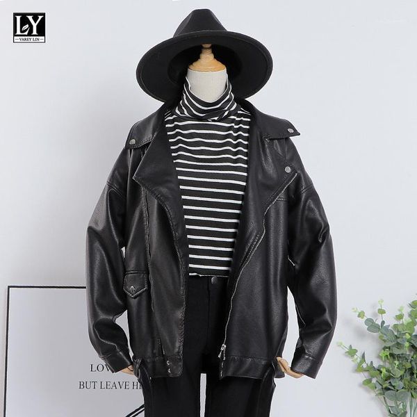 pu faux leather jackets women 2021 autumn turn down collar adjustable belt zippers slim moto biker streetwear women's &, Black
pu faux leather jackets women 2021 autumn turn down collar adjustable belt zippers slim moto biker streetwear women's &, Black