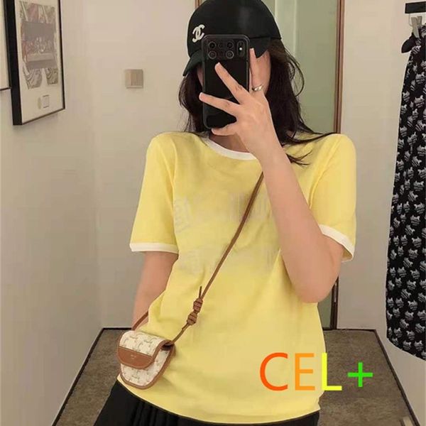 cel + collar color contrast letter foam hollow out printing loose and thin round neck short sleeve t-shirt for women, White
cel + collar color contrast letter foam hollow out printing loose and thin round neck short sleeve t-shirt for women, White