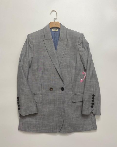 women's suits & blazers 2021 casual grey suit jacket plaid 100% wool coats blazer women, White;black
women's suits & blazers 2021 casual grey suit jacket plaid 100% wool coats blazer women, White;black