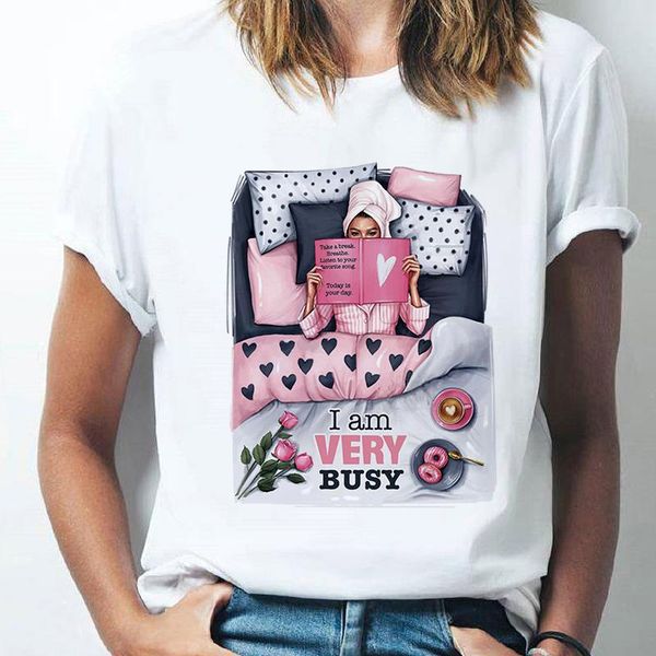 women's t-shirt summer short sleeve i am very busy fashion gril print lady t-shirts harajuku t shirt ladies women graphic female tee, White
women's t-shirt summer short sleeve i am very busy fashion gril print lady t-shirts harajuku t shirt ladies women graphic female tee, White