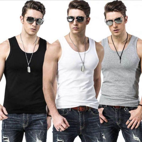 men' tank 2021 summer casual comfortable vest simple fashion sports sweat absorption fitness soft elastic slim bottom, White;black
men' tank 2021 summer casual comfortable vest simple fashion sports sweat absorption fitness soft elastic slim bottom, White;black