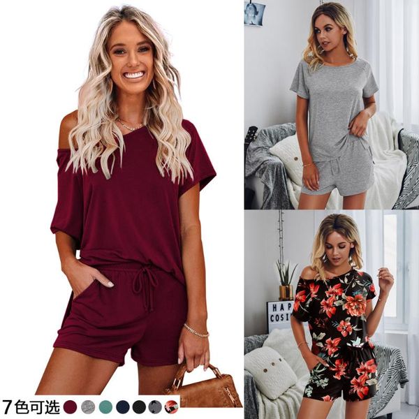 women's tracksuits women short sets fashion floral print star o neck pockets summer casual, Gray
women's tracksuits women short sets fashion floral print star o neck pockets summer casual, Gray