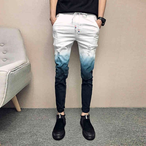 jeans 2021 summer men's gradient color strietwear male fine casual breeze pants all comfortable games tbp8, Blue
jeans 2021 summer men's gradient color strietwear male fine casual breeze pants all comfortable games tbp8, Blue