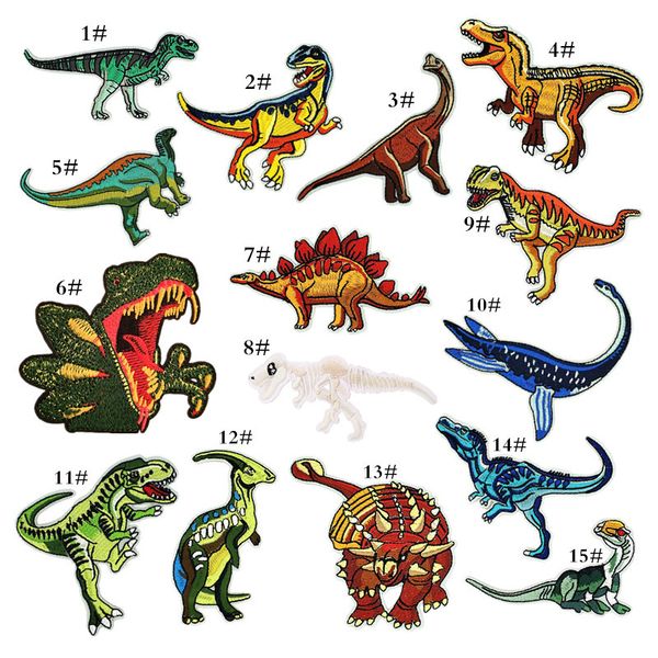 15pcs/lot dinosaur embroidery patches for clothing diy stripes appliques clothes stickers iron on animals badges, Black
15pcs/lot dinosaur embroidery patches for clothing diy stripes appliques clothes stickers iron on animals badges, Black
