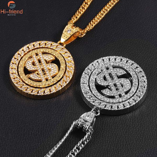 chains rotatable us dollar money sign pendant necklace men street rap hip hop punk long women statement jewelry, Silver
chains rotatable us dollar money sign pendant necklace men street rap hip hop punk long women statement jewelry, Silver
