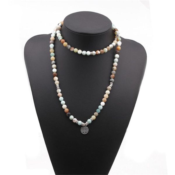 pendant necklaces yoga 108 necklace 8mm natural amazonite stone beads alloy lotus energy mala meditation jewelry dropship, Silver
pendant necklaces yoga 108 necklace 8mm natural amazonite stone beads alloy lotus energy mala meditation jewelry dropship, Silver