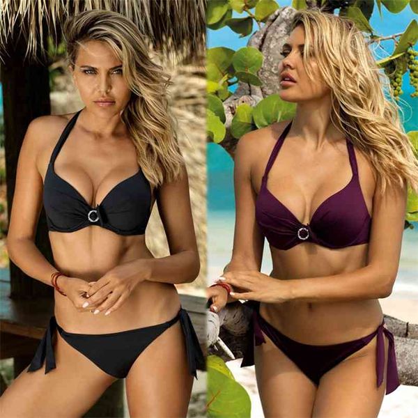 push up bikini swimwear women plus size bikinis set solid swimsuit brazilian beachwear bathing suit biquini party s-xl 210629, White;black
push up bikini swimwear women plus size bikinis set solid swimsuit brazilian beachwear bathing suit biquini party s-xl 210629, White;black