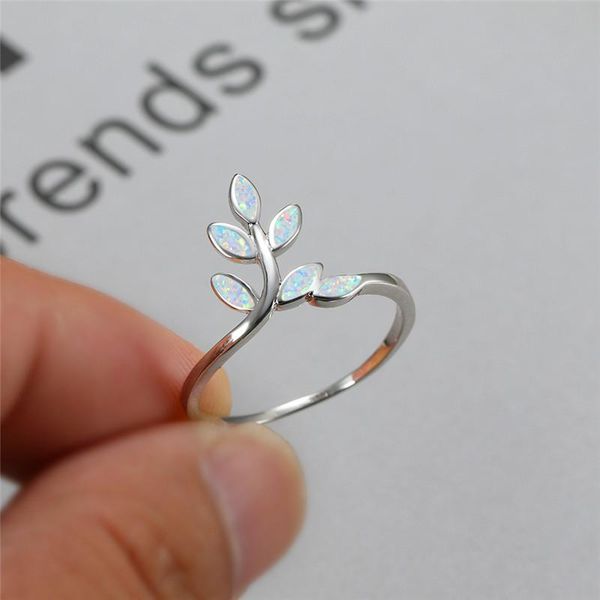 wedding rings cute female blue white opal ring rose gold silver color engagement elegant bridal leaf thin for women, Slivery;golden
wedding rings cute female blue white opal ring rose gold silver color engagement elegant bridal leaf thin for women, Slivery;golden