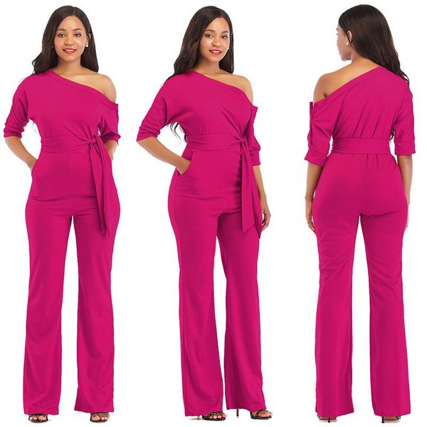 women's jumpsuits & rompers 2021 summer arrival fashion solid oblique collar slim women full length jumpsuit elegant wide leg, Black;white
women's jumpsuits & rompers 2021 summer arrival fashion solid oblique collar slim women full length jumpsuit elegant wide leg, Black;white