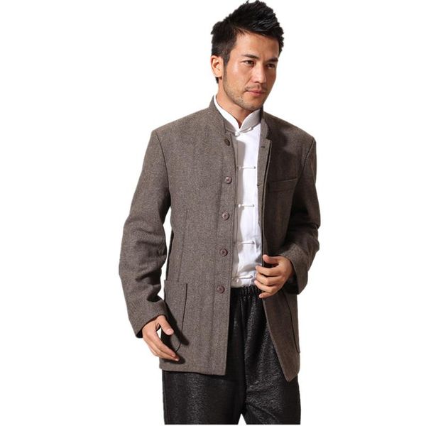 men's jackets 2021 arrival brown chinese traditional jacket striped wool coat middle-aged tunic suit s m xl xxl xxxl, Black;brown
men's jackets 2021 arrival brown chinese traditional jacket striped wool coat middle-aged tunic suit s m xl xxl xxxl, Black;brown