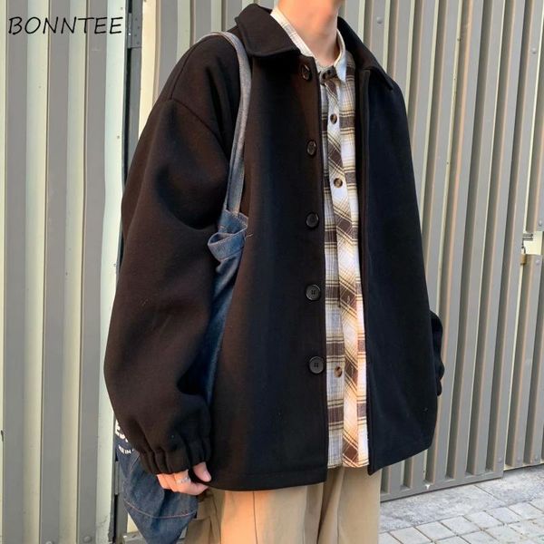 men's wool & blends black woolen coats men single breasted turn-down collar simple fashion winter warm leisure ulzzang harajuku korean
men's wool & blends black woolen coats men single breasted turn-down collar simple fashion winter warm leisure ulzzang harajuku korean