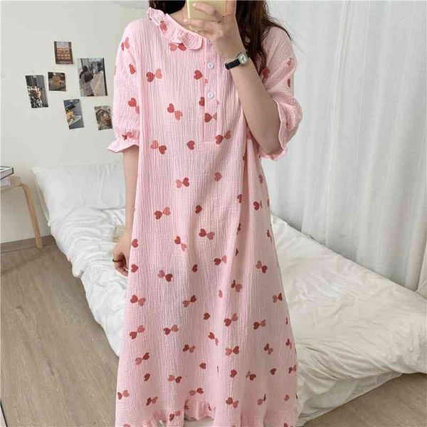 casual dresses 2021 printed hearts sleepwear girls homewear chic princess dress pajamas loose cotton sweet summer nightdress 4adn, Black;gray
casual dresses 2021 printed hearts sleepwear girls homewear chic princess dress pajamas loose cotton sweet summer nightdress 4adn, Black;gray