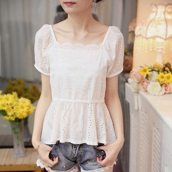 fashion women blouse short sleeve fashion casual flower embroidery basic blouses lady blouse shirts 210601, White
fashion women blouse short sleeve fashion casual flower embroidery basic blouses lady blouse shirts 210601, White