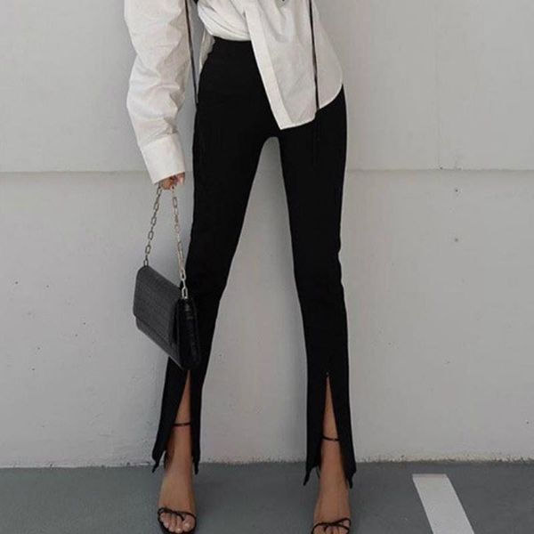 women's pants & capris female casual office lady long trousers solid color women elastic high waist split pencil slimming bottoms cloth, Black;white
women's pants & capris female casual office lady long trousers solid color women elastic high waist split pencil slimming bottoms cloth, Black;white