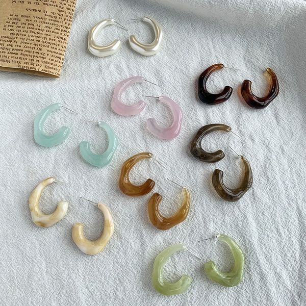 2021 trendy colourful transparent resin c-shaped earrings for women vintage geometric circle hoop earrings jewelry, Golden;silver
2021 trendy colourful transparent resin c-shaped earrings for women vintage geometric circle hoop earrings jewelry, Golden;silver