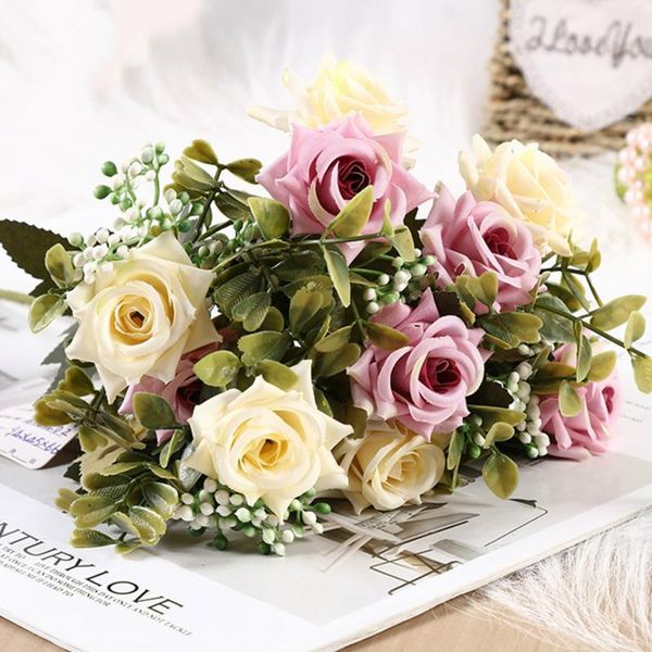 decorative flowers & wreaths artificial silk 1 bunch curled rose floral bouquet fake flower arrange table home wedding decor crafts party
decorative flowers & wreaths artificial silk 1 bunch curled rose floral bouquet fake flower arrange table home wedding decor crafts party