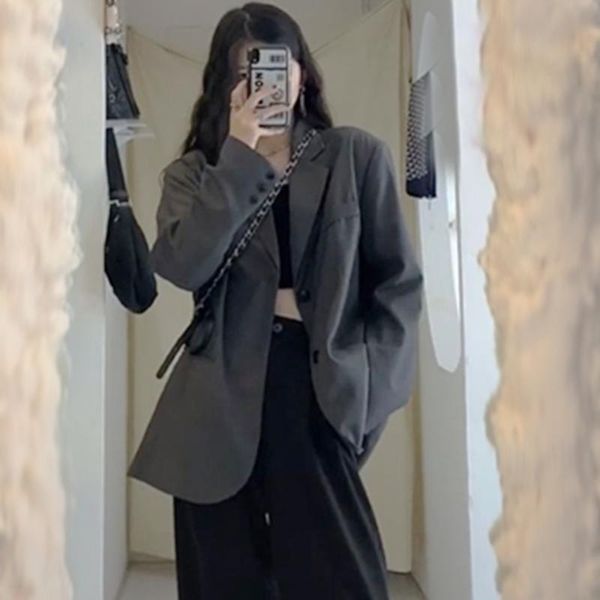 high street blazer lady cool single breasted harajuku jacket women spring coat gray jaqueta feminina female clothes ed50xz women's suit, White;black
high street blazer lady cool single breasted harajuku jacket women spring coat gray jaqueta feminina female clothes ed50xz women's suit, White;black