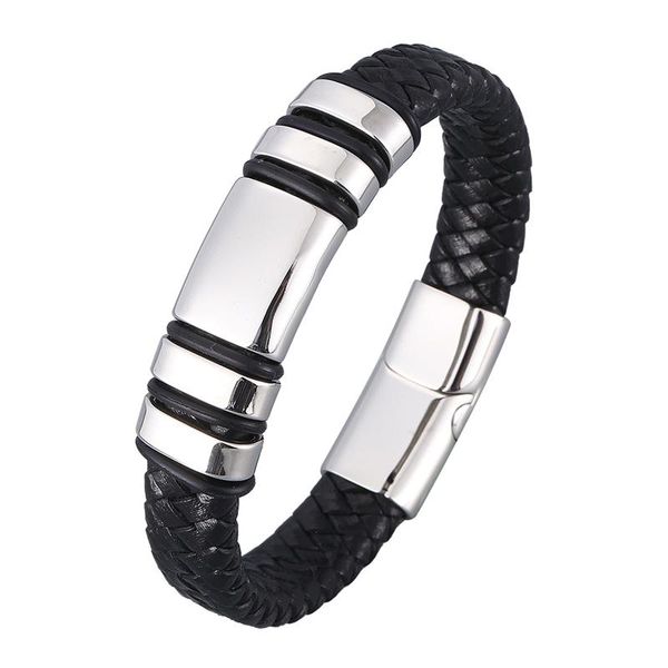 fashion mens jewelry black braided leather rope bracelet magnetic buckle bangles punk accessories male weave wrist band pd0986 charm bracele, Golden;silver
fashion mens jewelry black braided leather rope bracelet magnetic buckle bangles punk accessories male weave wrist band pd0986 charm bracele, Golden;silver